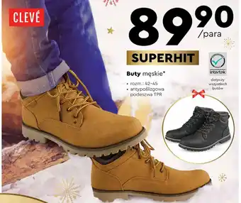 Biedronka CLEVÉ Buty męskie rozm.: 42-45 oferta