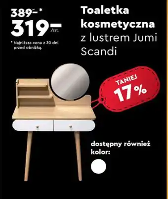 Biedronka Toaletka kosmetyczna z lustrem Jumi Scandi oferta