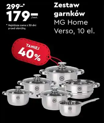 Biedronka Zestaw garnków MG Home Verso, 10 el. oferta
