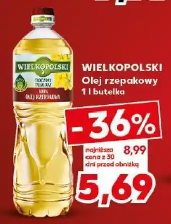 Kaufland WIELKOPOLSKI Olej rzepakowy 1l butelka oferta