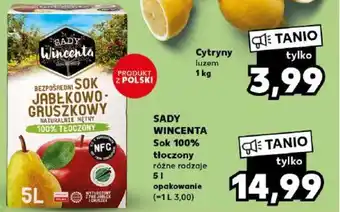 Kaufland SADY WINCENTA Sok 100% tłoczony różne rodzaje 5l oferta