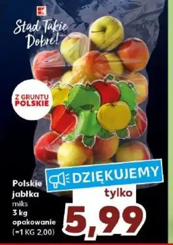 Kaufland Polskie jabłka 3kg oferta