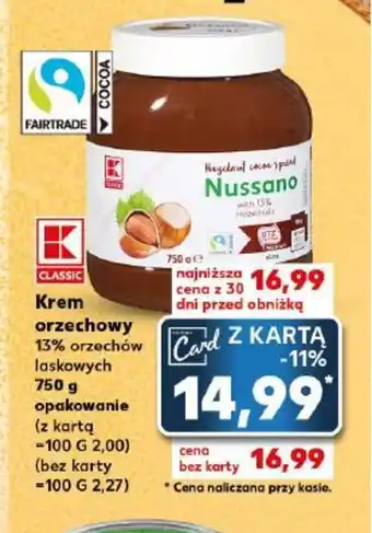 Kaufland Krem orzechowy 750g oferta