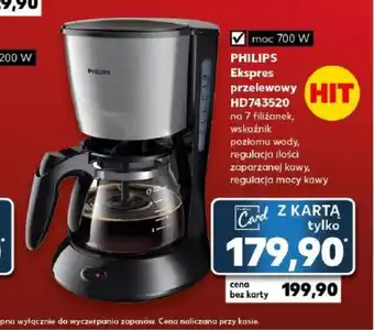 Kaufland PHILIPS Ekspres przelewowy HD743520 oferta