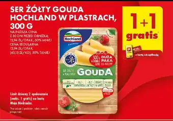 Biedronka SER ŻÓŁTY GOUDA HOCHLAND W PLASTRACH, 300g oferta