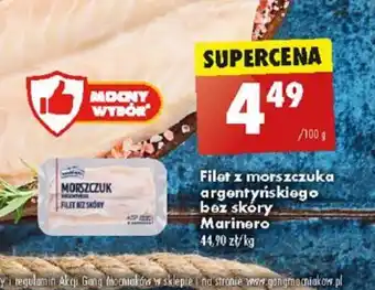 Biedronka Filet z morszczuka argentyńskiego bez skóry Marinero oferta