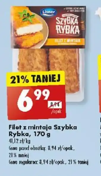 Biedronka Filet z mintaja Szybka Rybka, 170 g oferta