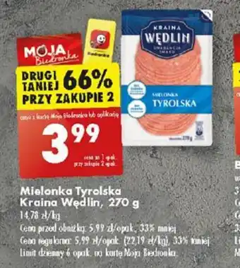 Biedronka Mielonka Tyrolska Kraina Wędlin, 270 g oferta