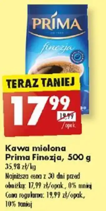 Biedronka Kawa mielona Prima Finezja, 500 g oferta