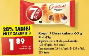 Biedronka Rogal 7 Days kakao, 60 g oferta