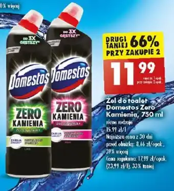 Biedronka Żel do toalet Domestos Zero Kamienia, 750 ml oferta