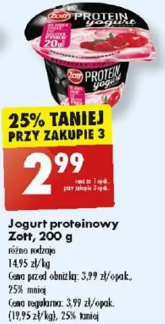 Biedronka Jogurt proteinowy Zott, 200 g oferta