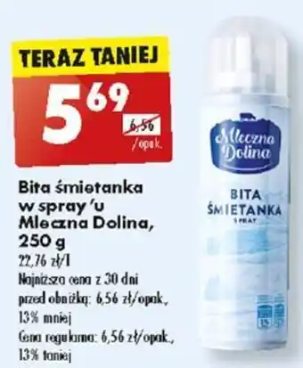 Biedronka Bita śmietanka w spray'u Mleczna Dolina, 250 g oferta