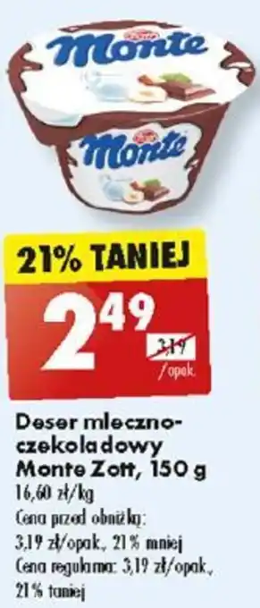 Biedronka Deser mleczno-czekoladowy Monte Zott, 150 g oferta