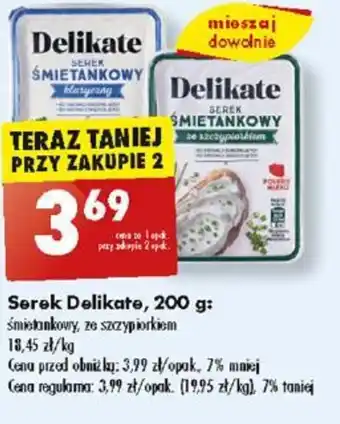 Biedronka Serek Delikate, 200 g oferta