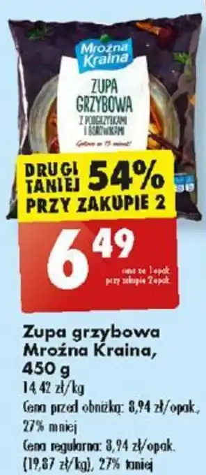 Biedronka Zupa grzybowa Mroźna Kraina, 450 g oferta