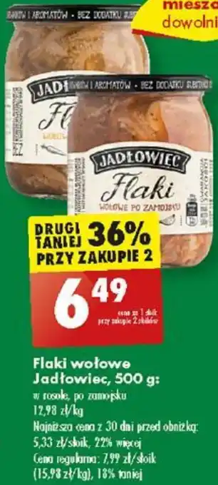 Biedronka Flaki wołowe Jadłowiec, 500 g oferta