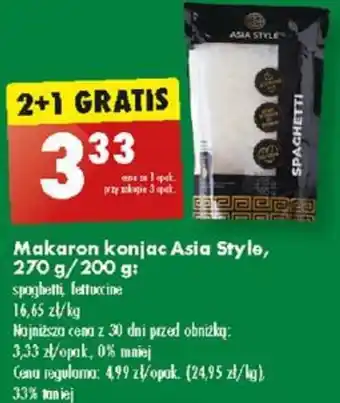 Biedronka Makaron konjac Asia Style, 270 g/200 g oferta