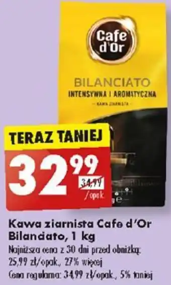Biedronka Kawa ziarnista Cafe d'Or Bilandato, 1 kg oferta
