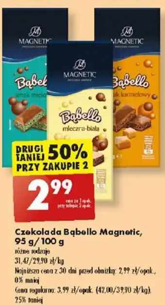 Biedronka Czekolada Bąbello Magnetic, 95 g/100 g oferta
