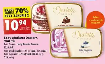 Biedronka Lody Marletto Dessert, 900 ml oferta