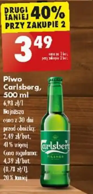 Biedronka Piwo Carlsberg, 500 ml oferta