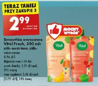 Biedronka Smoothie owocowe Vital Fresh, 250 ml oferta