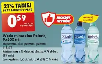 Biedronka Woda mineralna Polaris, 9x500 ml oferta