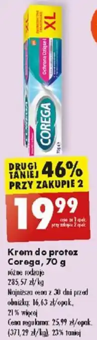 Biedronka Krem do protez Corega, 70 g oferta