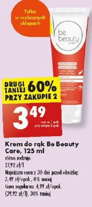 Biedronka Krem do rąk Be Beauty Care, 125 ml oferta