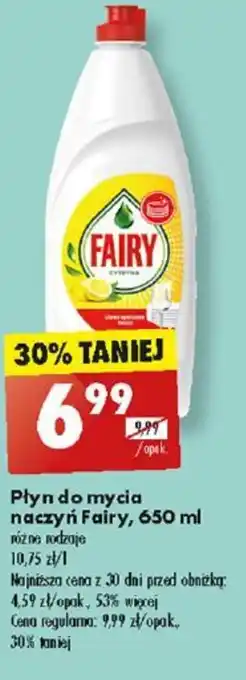 Biedronka Płyn do mycia naczyń Fairy, 650 ml oferta