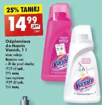 Biedronka Odplamiacz do tkanin Vanish, 1 L oferta
