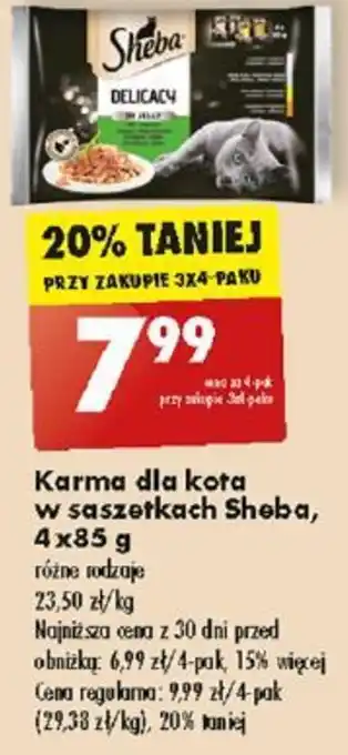 Biedronka Karma dla kota w saszetkach Sheba, 4x85 g oferta