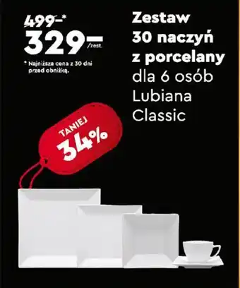 Biedronka Zestaw 30 naczyń z porcelany oferta