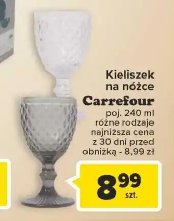Carrefour Kieliszek na nóżce Carrefour poj. 240 ml oferta
