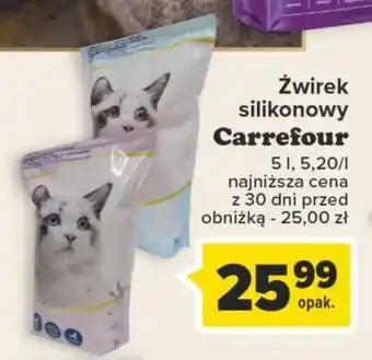 Carrefour Żwirek silikonowy Carrefour 5 l oferta