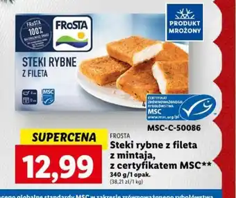 Lidl FROSTA Steki rybne z fileta z mintaja, z certyfikatem MSC 340 g oferta