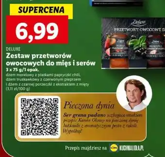 Lidl DELUXE Zestaw przetworów owocowych do mięs i serów 3 x 75g oferta