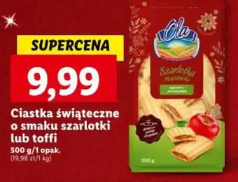 Lidl Ciastka świąteczne o smaku szarlotki lub toffi 500g oferta