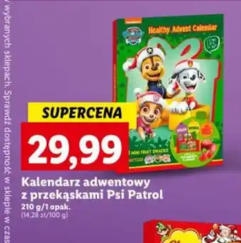 Lidl Kalendarz adwentowy z przekąskami Psi Patrol 210g oferta