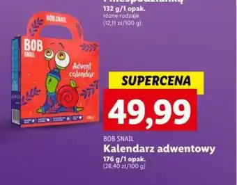 Lidl BOB SNAIL Kalendarz adwentowy z ciasteczkami i niespodzianką 176g oferta