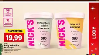 Lidl NICK'S Lody w kubku 473 ml oferta