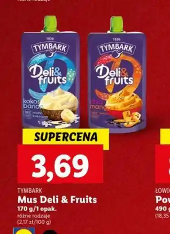 Lidl TYMBARK Mus Deli & Fruits 170g oferta