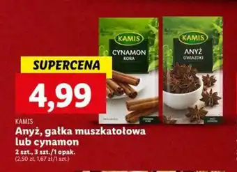 Lidl KAMIS Anyż, gałka muszkatołowa lub cynamon 2szt. 3szt. oferta