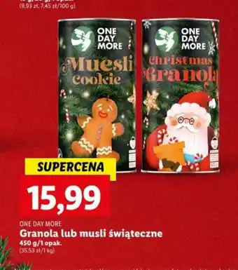 ONE DAY MORE Granola lub musli świąteczne 450g
