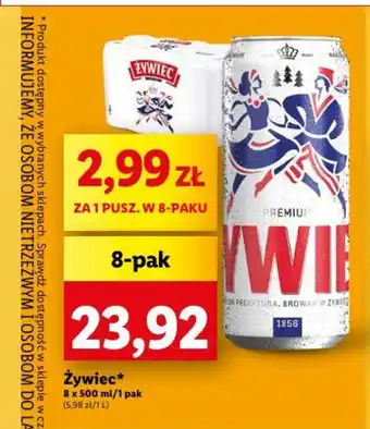Lidl Żywiec 8 x 500 ml oferta