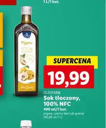Lidl OLEOFARM Sok tłoczony, 100% NFC 490 ml oferta