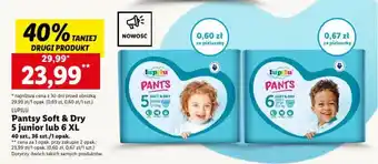 Lidl lupilu PANTS SOFT & DRY 40 szt. 36szt. oferta