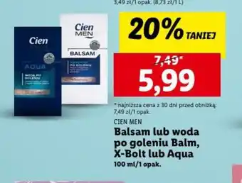 Lidl CIEN MEN Balsam lub woda po goleniu Balm, X-Bolt lub Aqua 100 ml oferta