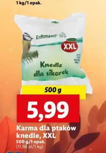 Lidl Karma dla ptaków knedle XXL 500g oferta